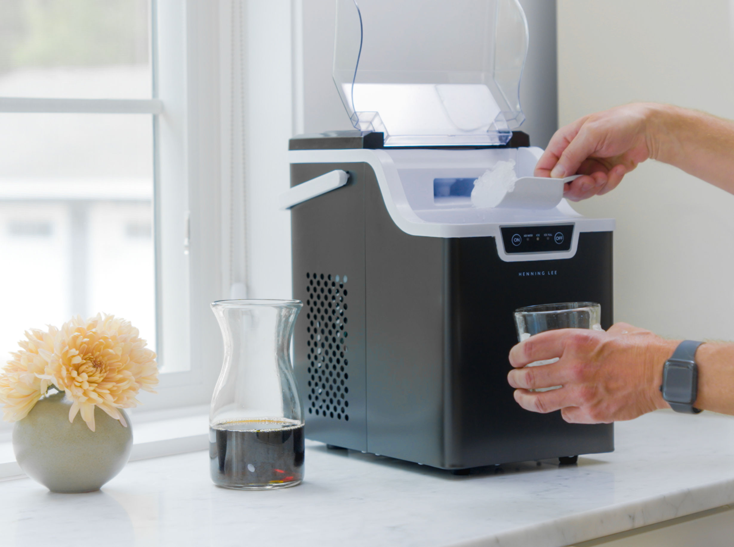 💝Today's Special Value🎁Henning Lee 27-lb 5 Minute Nugget Ice Maker