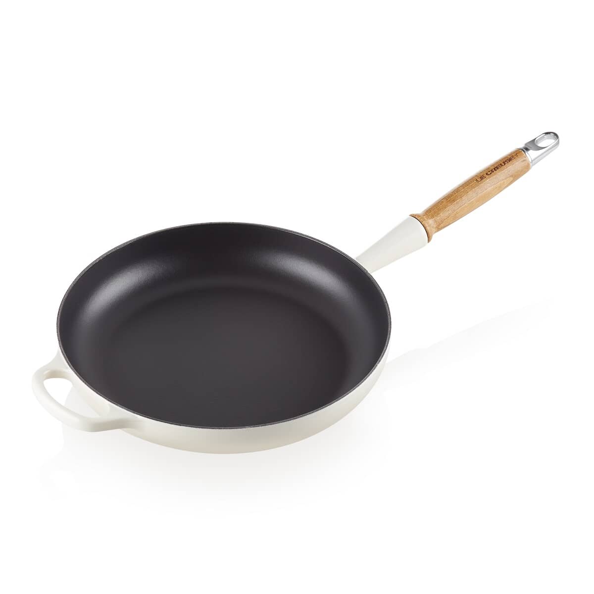 🎄Today's Special Value🎁Le Creuset Cast Iron 10.25" Flame Fry Pan with Wood Handle