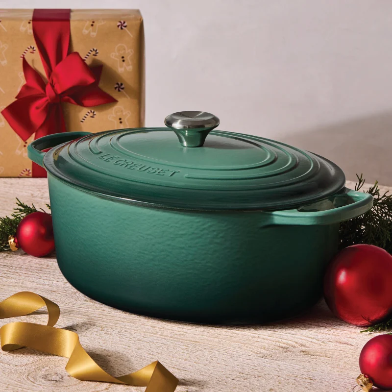 🎄Today's Special Value🎁Le Creuset Signature Enameled Cast Iron Oval Dutch Oven, 8-Qt.