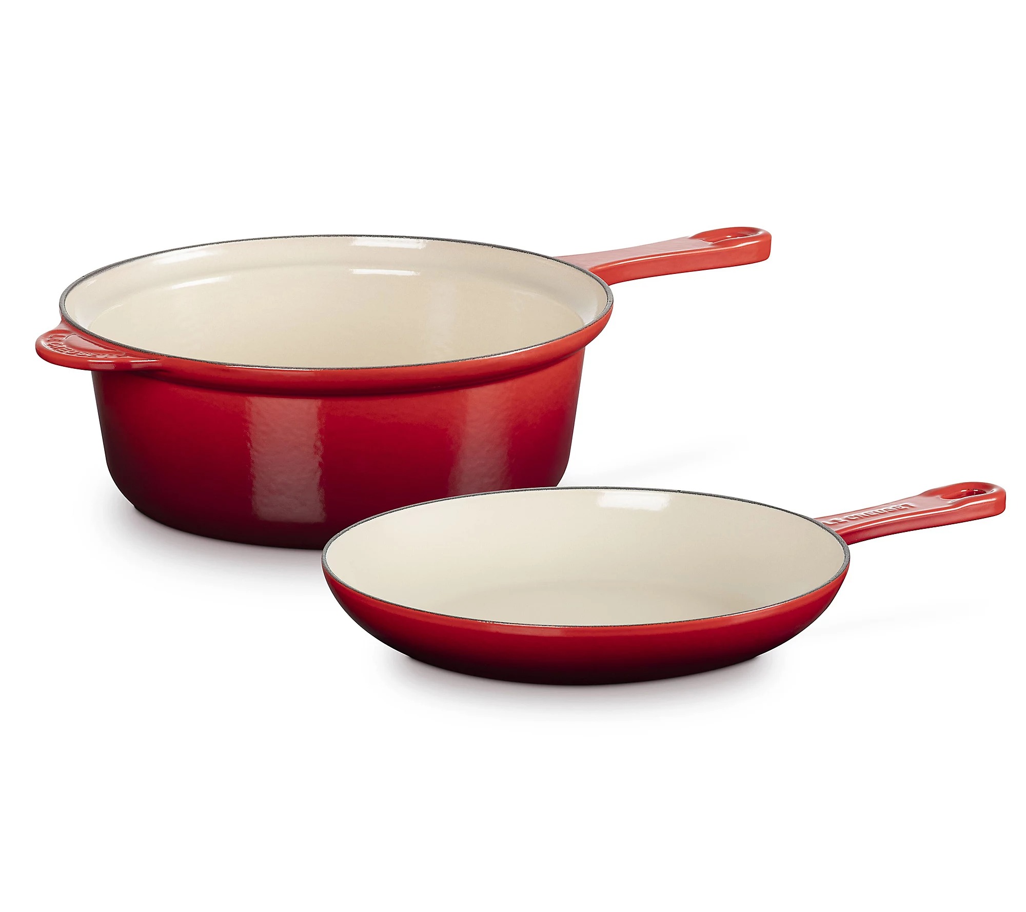 🎄Today's Special Value🎁Le Creuset Signature Cast Iron 2-in-1 Multifunction Saucepan + Skillet