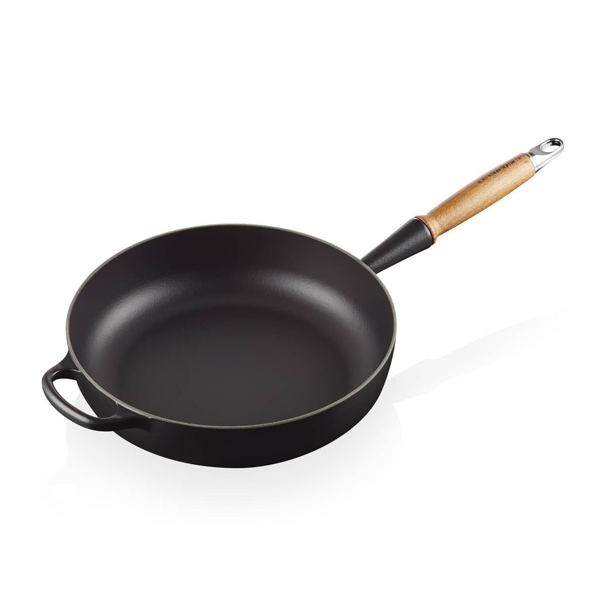 🎄Today's Special Value🎁Le Creuset Cast Iron 10.25" Flame Fry Pan with Wood Handle