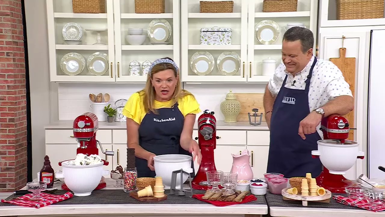 KitchenAid Ice Cream Maker Attachment w/ Ice Cream Scoop on QVC