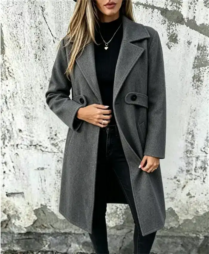 New Arrivals🔥Classic Wool Coat Women's Camel Lace-Up Casual Coat for Autumn/Winter