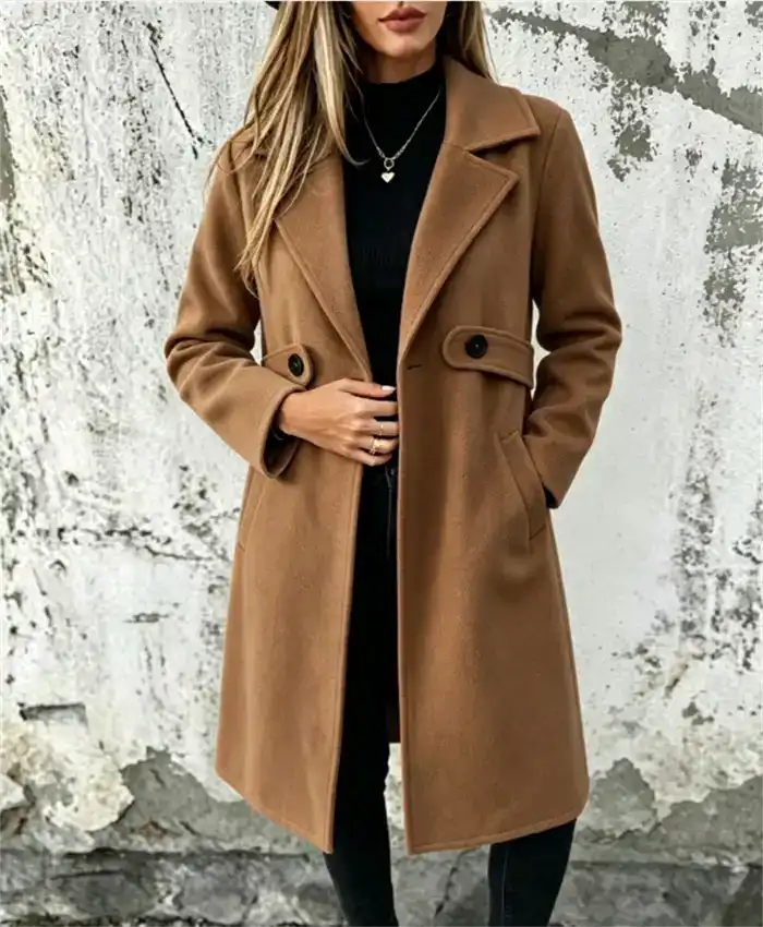 New Arrivals🔥Classic Wool Coat Women's Camel Lace-Up Casual Coat for Autumn/Winter