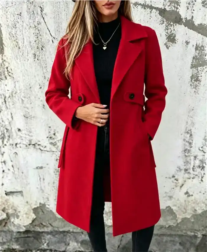 New Arrivals🔥Classic Wool Coat Women's Camel Lace-Up Casual Coat for Autumn/Winter