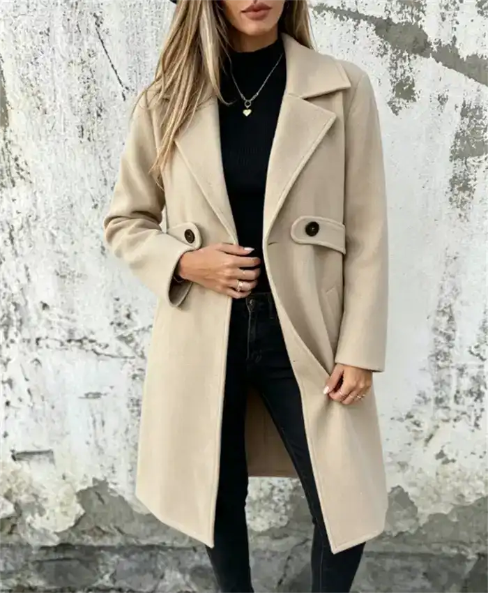New Arrivals🔥Classic Wool Coat Women's Camel Lace-Up Casual Coat for Autumn/Winter