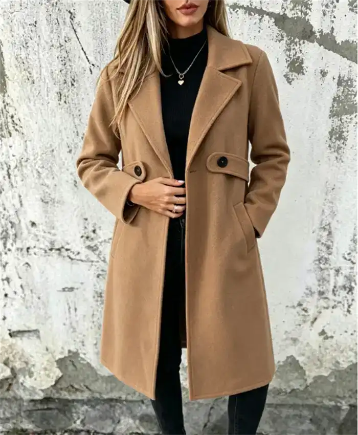 New Arrivals🔥Classic Wool Coat Women's Camel Lace-Up Casual Coat for Autumn/Winter