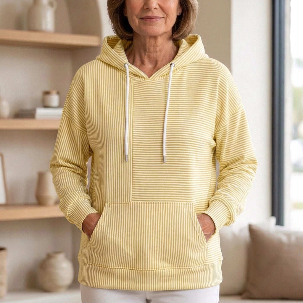 Women’s Striped Hoodie – Soft, Comfortable & Flattering Fit (50% OFF)