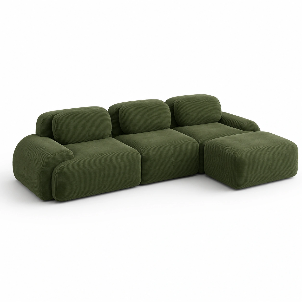 Reposapies modular verde para sofa-oakvellehome