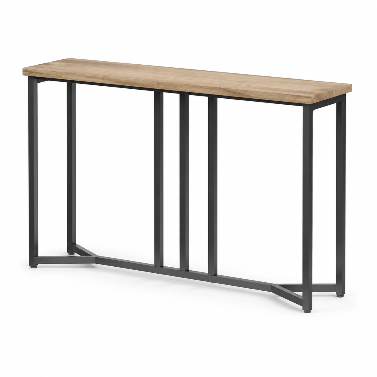 Mesa consola estrecha con acabado madera-oakvellehome