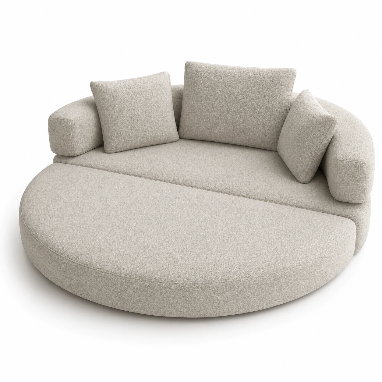 Sillon cama redondo de descanso-oakvellehome