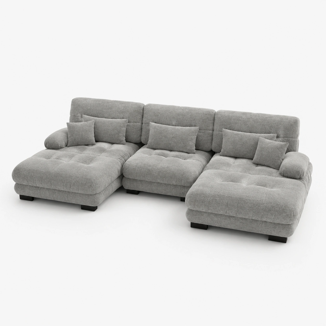 Sofa modular combinado gris-oakvellehome