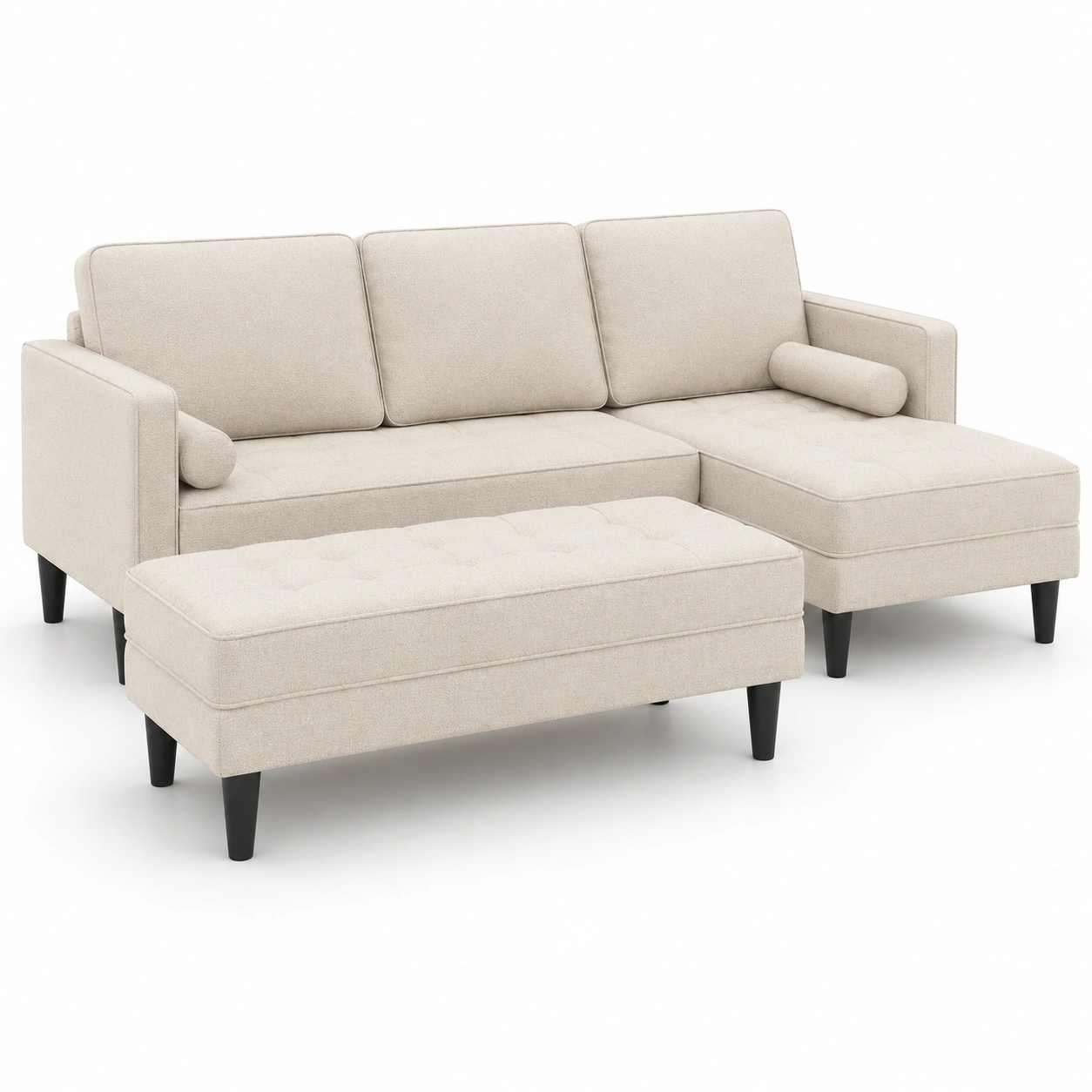 Sofa esquinero con chaise longue color beige-oakvellehome