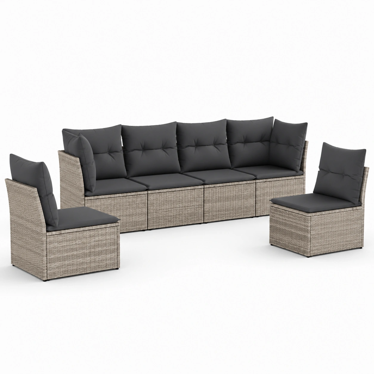 Conjunto modular de sofa para exterior color beige-oakvellehome