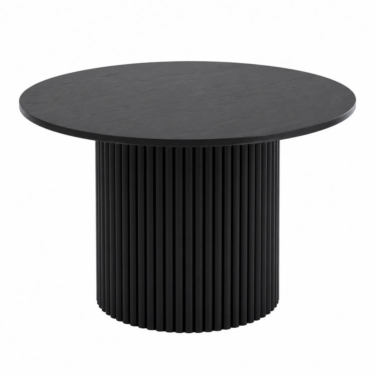 Tavolo rotondo in legno nero Ø120 cm-Nordicnestluxe