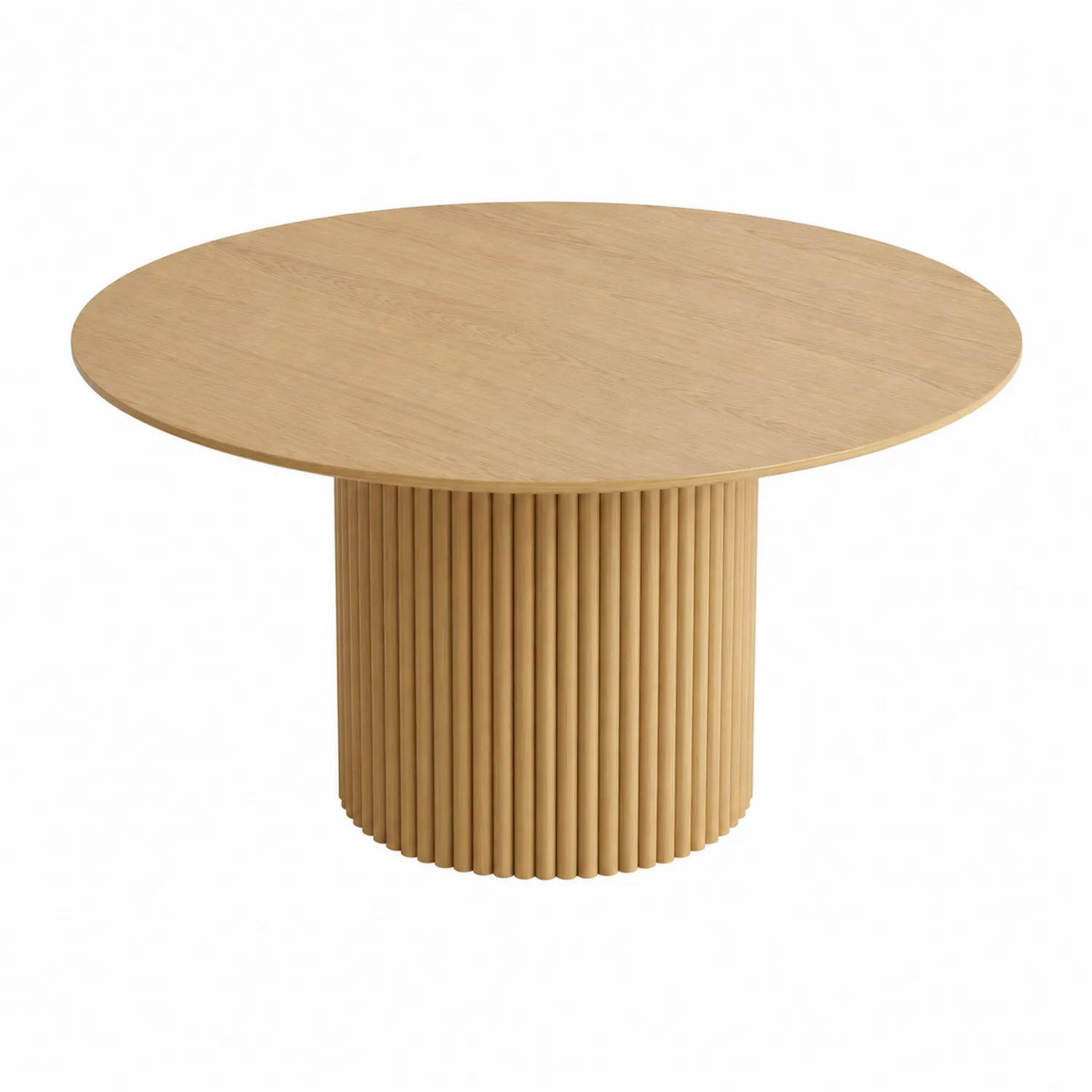 Tavolo da pranzo rotondo in legno chiaro 120 cm-Nordicnestluxe