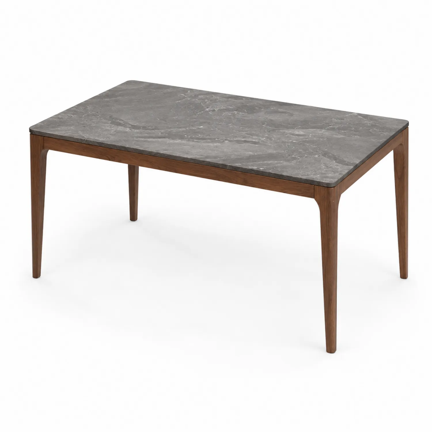 Tavolo rettangolare in marmo e legno 180x90x75 cm-Nordicnestluxe