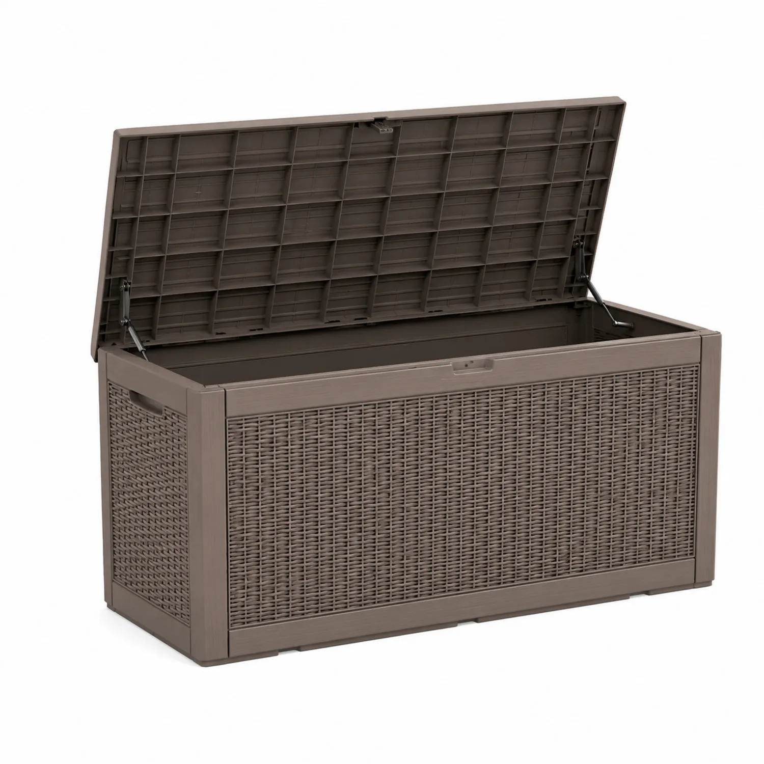 Baule da Esterno in Plastica Marrone 120x50x60 cm-Nordicnestluxe