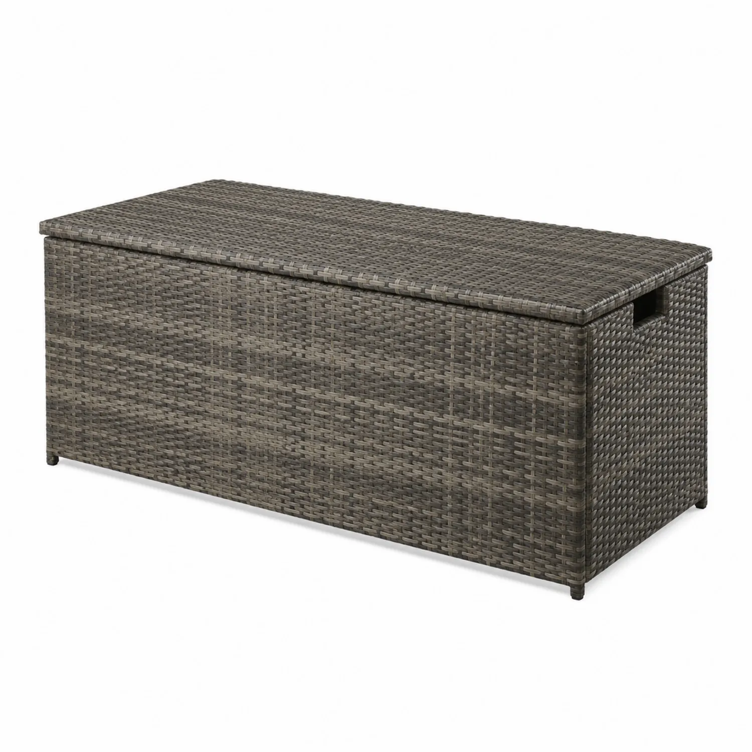 Baule Contenitore da Esterno in Rattan e Acciaio Marrone-Nordicnestluxe