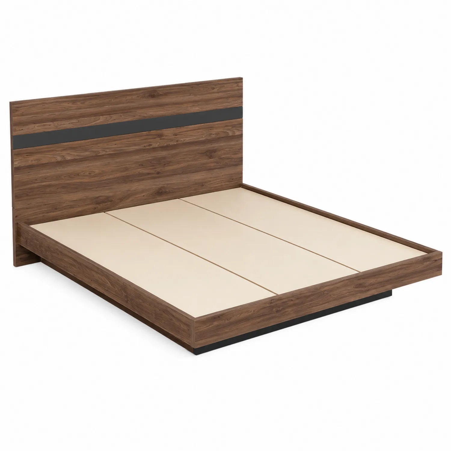 Letto matrimoniale in legno MDF con testiera 200x180 cm-Nordicnestluxe