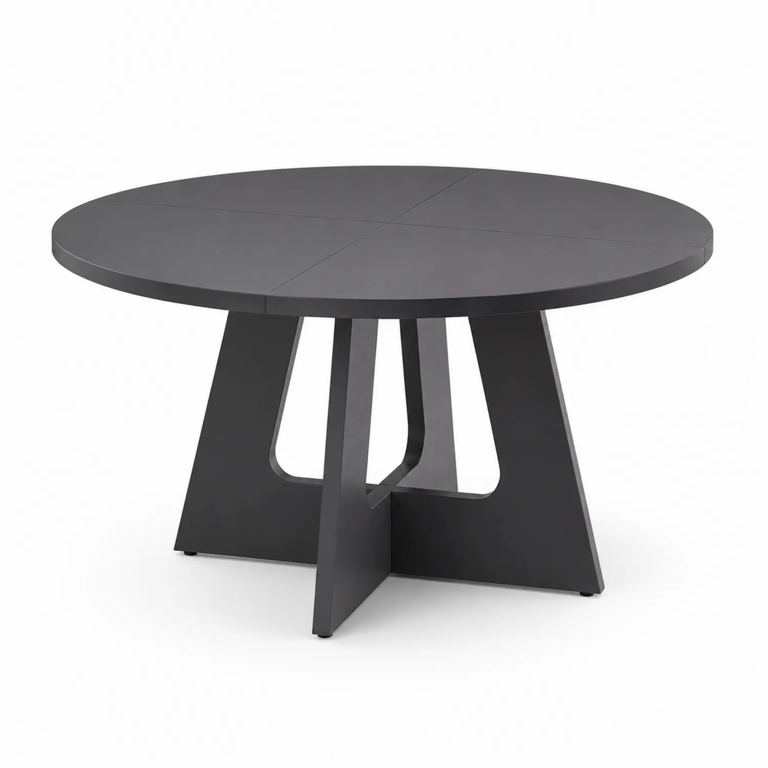 Tavolo da pranzo rotondo in metallo nero Ø120cm