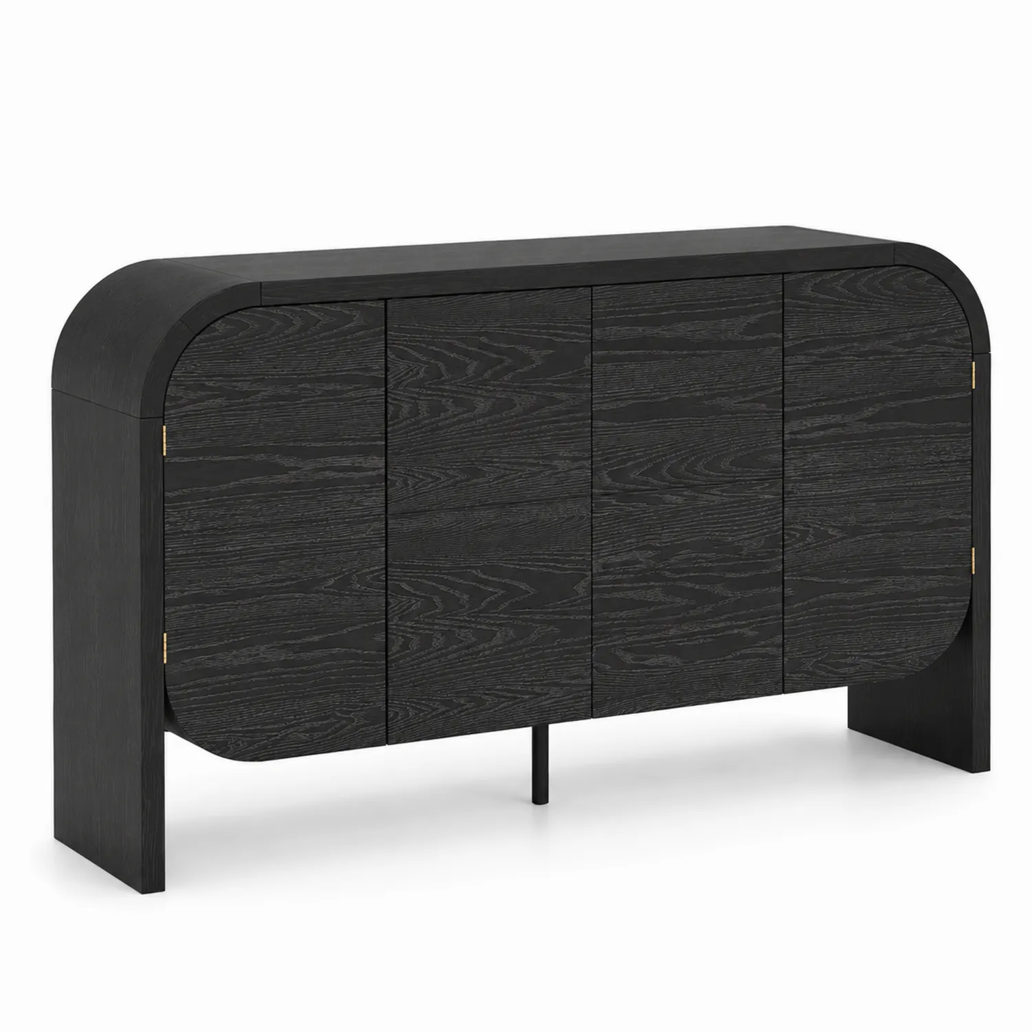 Credenza in legno nero 160x45x80 cm