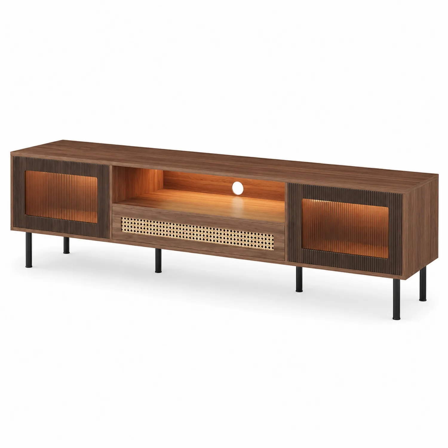 Mobile TV in Legno MDF Marrone 180x40x50cm