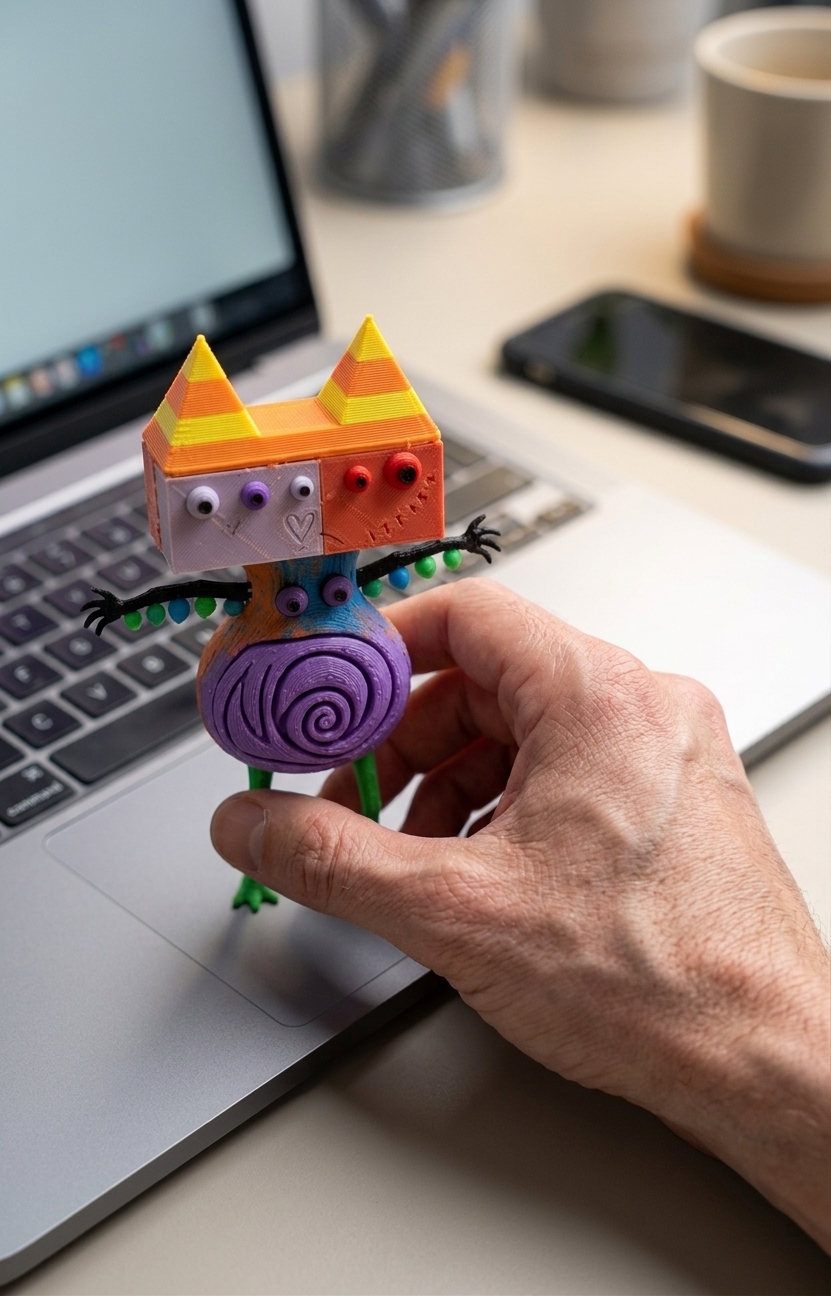Personalized 3D Printed Eco-Sculpt，Custom Draw-to-Reality 3D Figurine (Eco-Friendly)