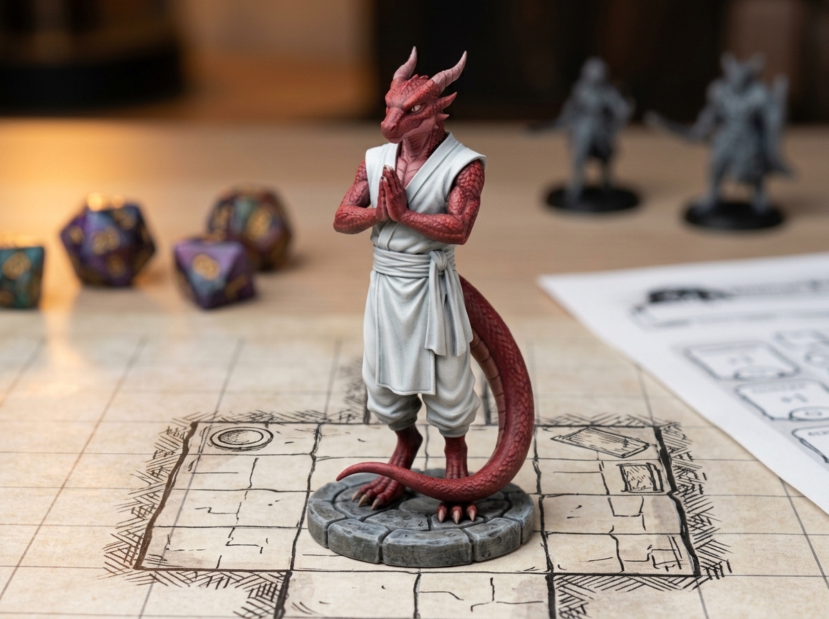Personalized 3D Printed TTRPG Mini，Custom Draw-to-Reality 3D Figurine gifts (Eco-Friendly)-DrawlyPop