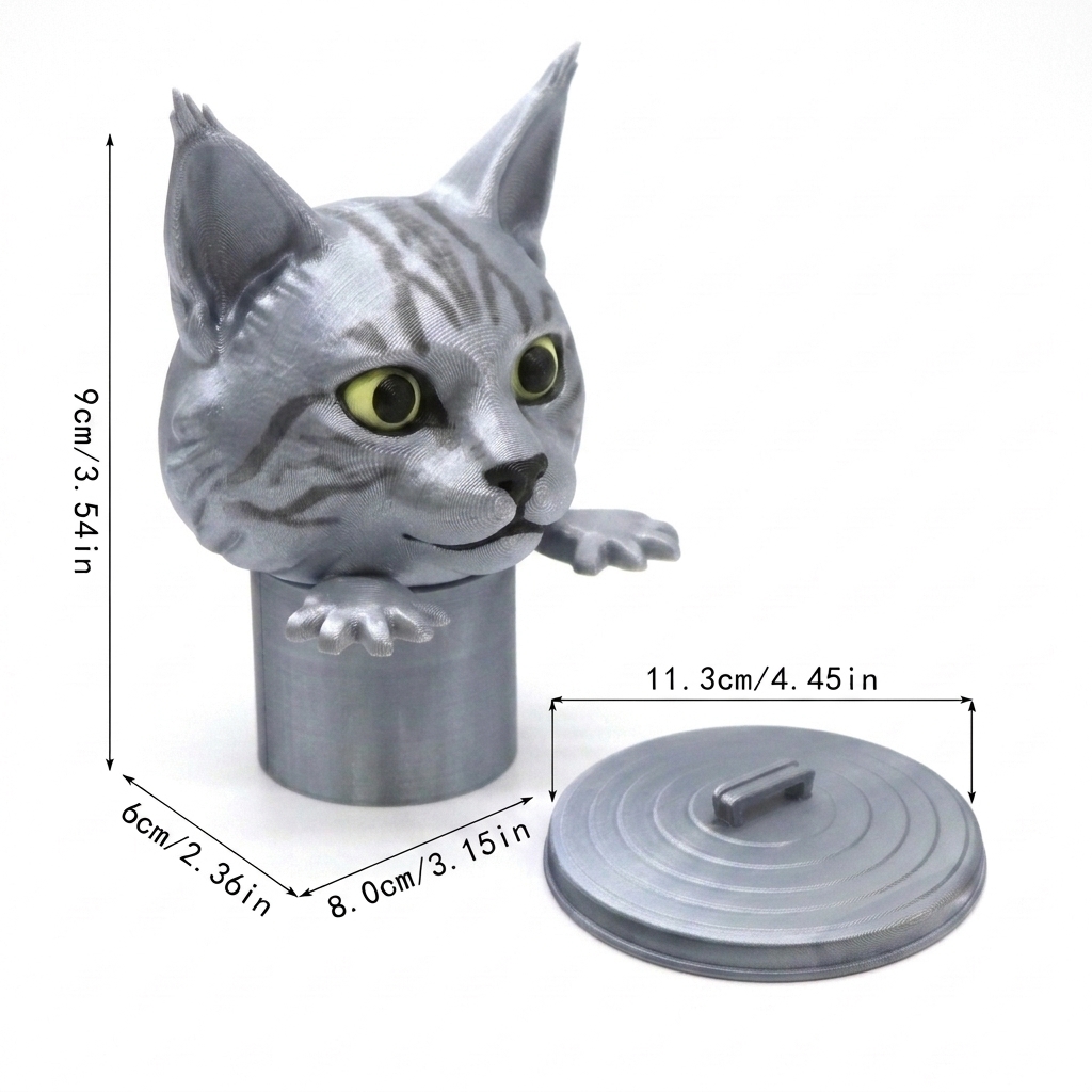 Maine Coon Toilet Paper Holder - Funny 3D Cat Bathroom Decor-DrawlyPop