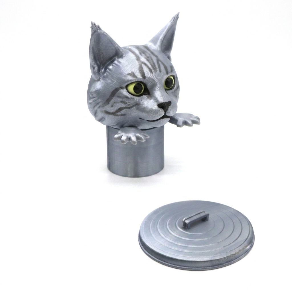 Maine Coon Toilet Paper Holder - Funny 3D Cat Bathroom Decor-DrawlyPop