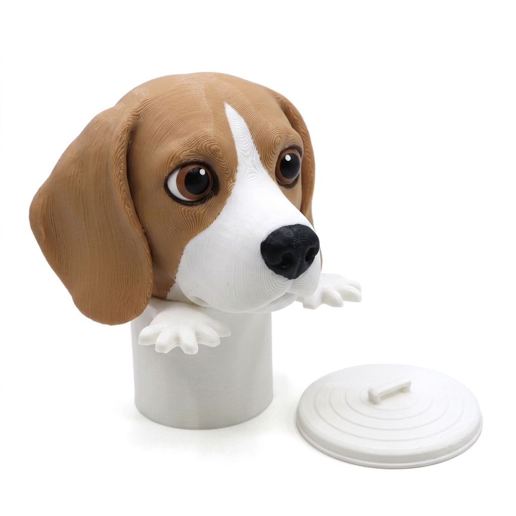 Beagle Toilet Paper Holder - Funny 3D Dog Bathroom Decor-DrawlyPop