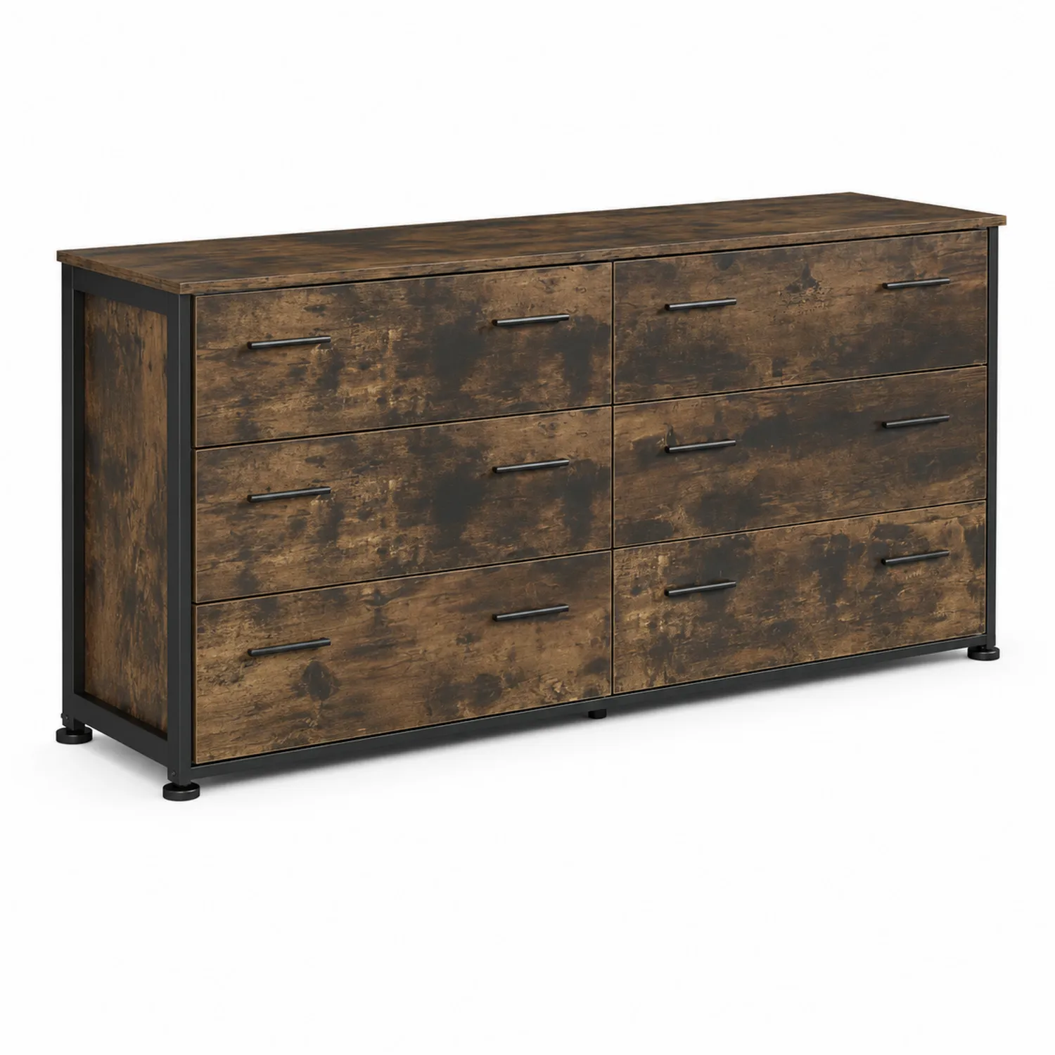 Cassettiera in Legno e Metallo con 8 Cassetti