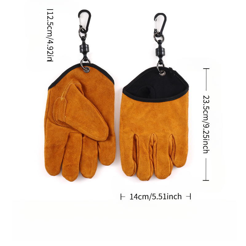 Magnetic Quick-Release Camping Leather Gloves