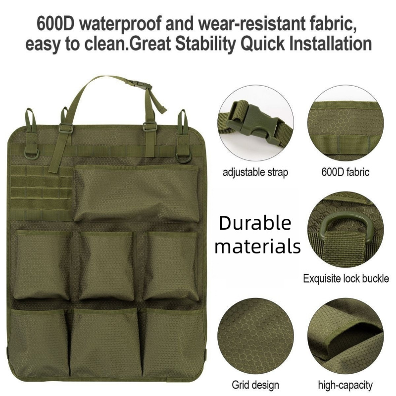 Modular Tactical Car Seat Back Organizer