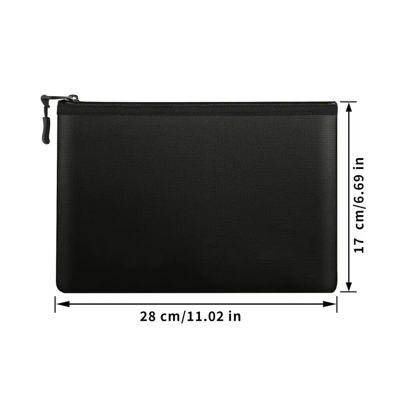 Fireproof & Water Resistant Document Bag – Money & File Safe Storage Pouch