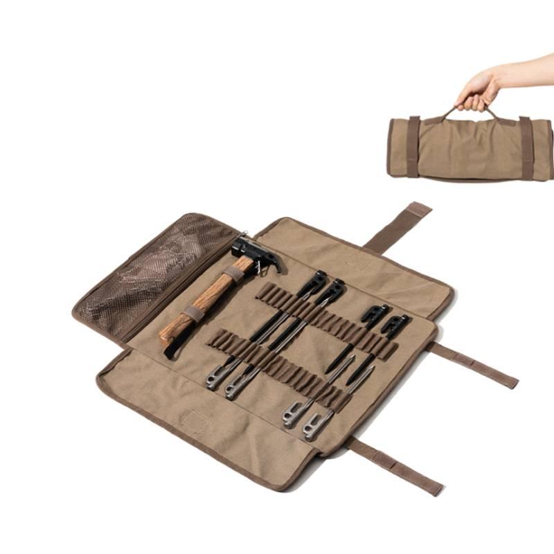 Roll-up Camping Tent Peg Storage Pouch