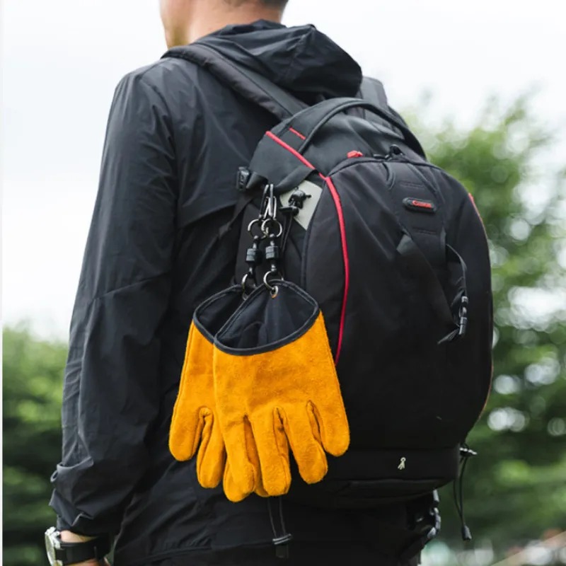 Magnetic Quick-Release Camping Leather Gloves