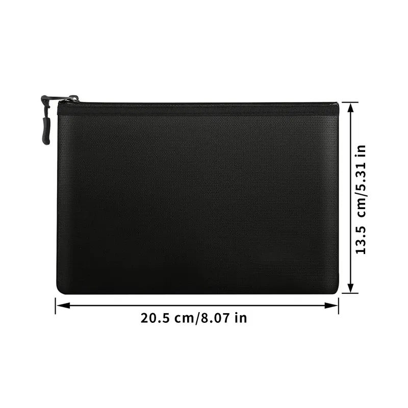 Fireproof & Water Resistant Document Bag – Money & File Safe Storage Pouch