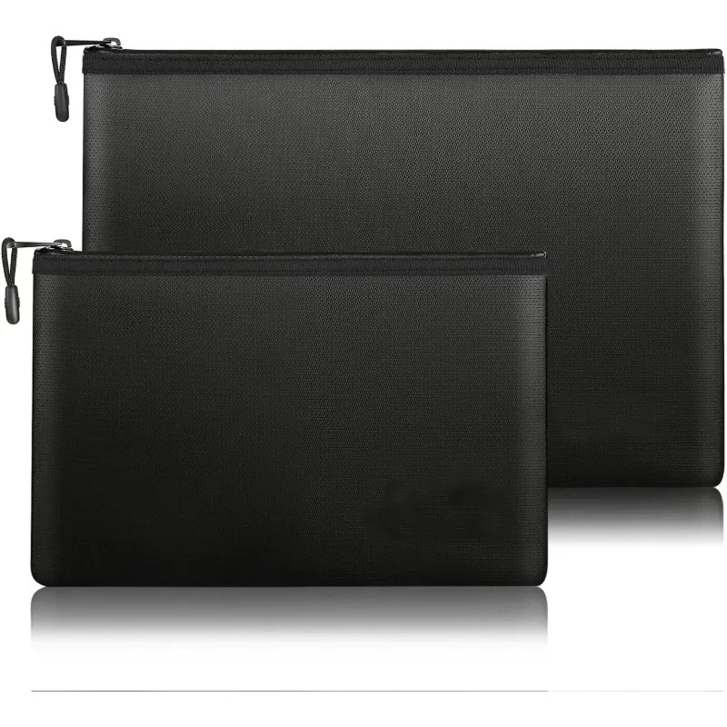 Fireproof & Water Resistant Document Bag – Money & File Safe Storage Pouch