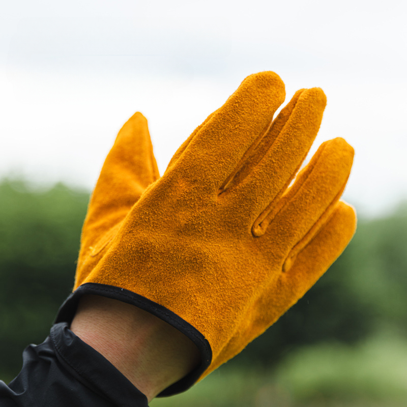 Magnetic Quick-Release Camping Leather Gloves