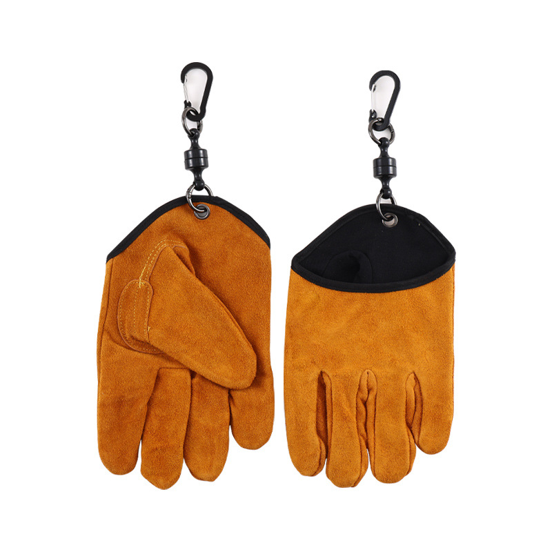 Magnetic Quick-Release Camping Leather Gloves