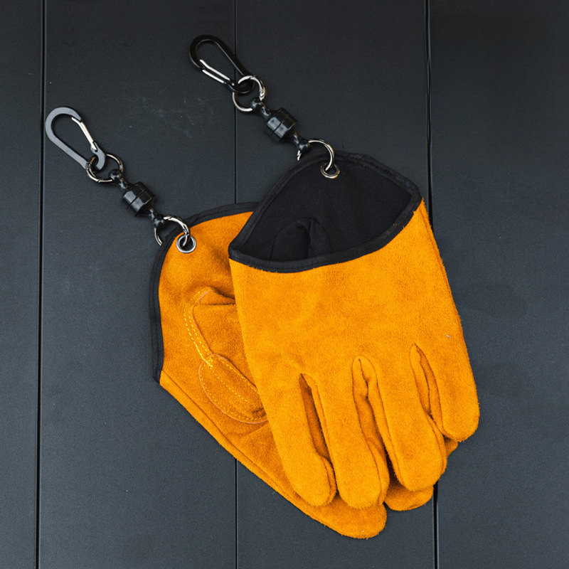 Magnetic Quick-Release Camping Leather Gloves