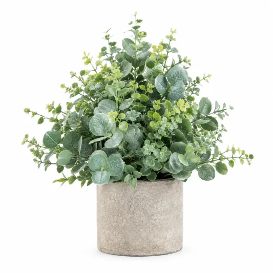 Planta Artificial de Eucalipto en Maceta Verde 30cm-meubrixa