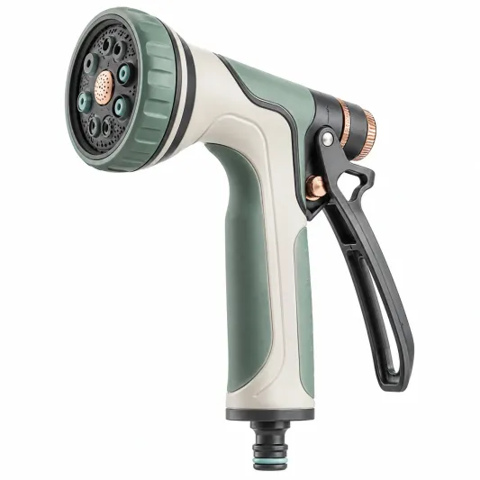 Pistola de Riego Multifuncional 9 Modos Verde/Gris-meubrixa