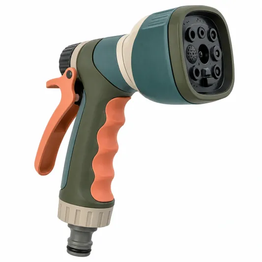 Pistola de Agua de Jardín Multifuncional 8 Modos Verde/Naranja-meubrixa