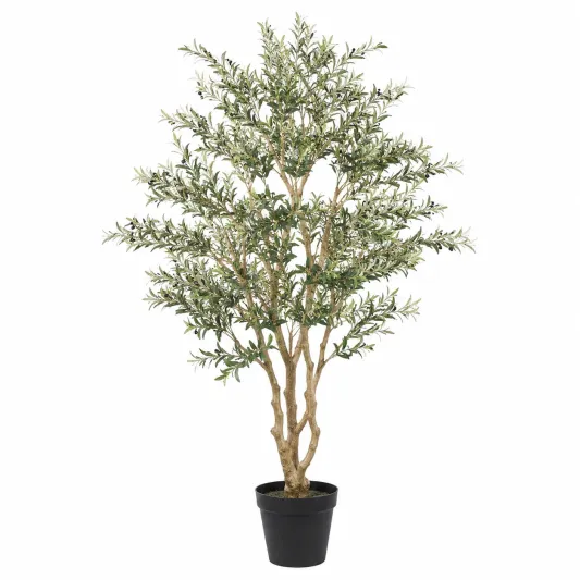 Árbol de Olivo Artificial 150cm con Maceta Verde-cozyfetra