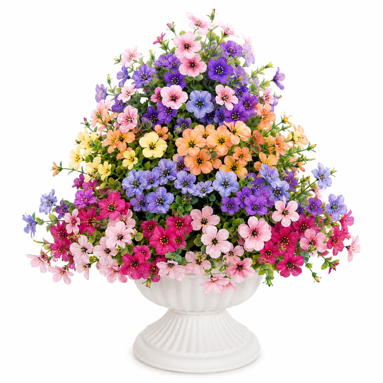 Arreglo Floral Artificial Multicolor en Maceta 40cm-ulqernova