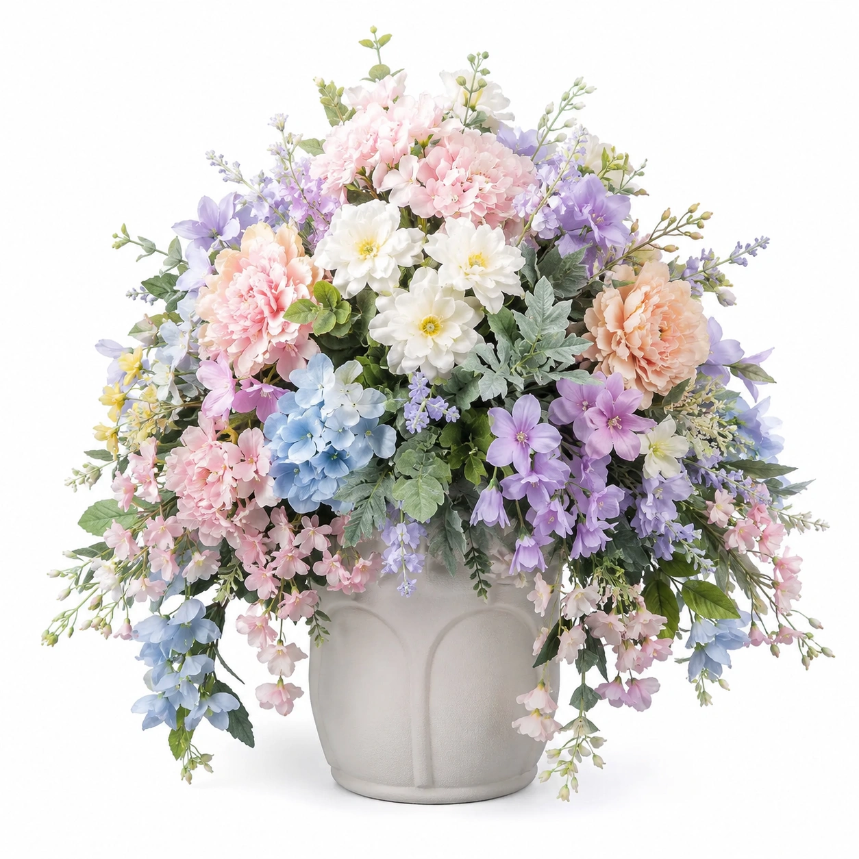 Arreglo de Flores Artificiales en Maceta de Cerámica Multicolor-ulqernova