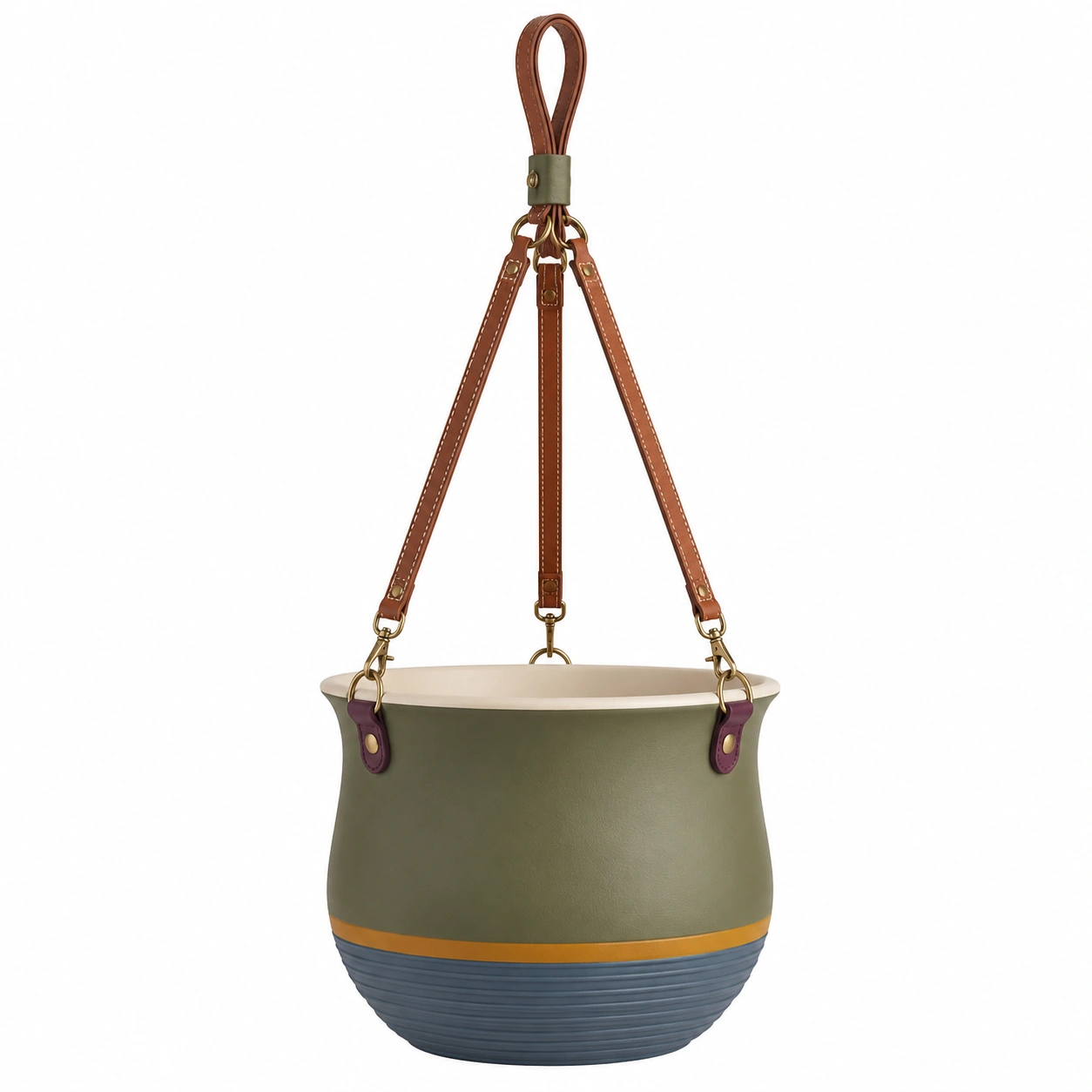 Macetero Colgante de Colores con Cadena Metálica-ulqernova